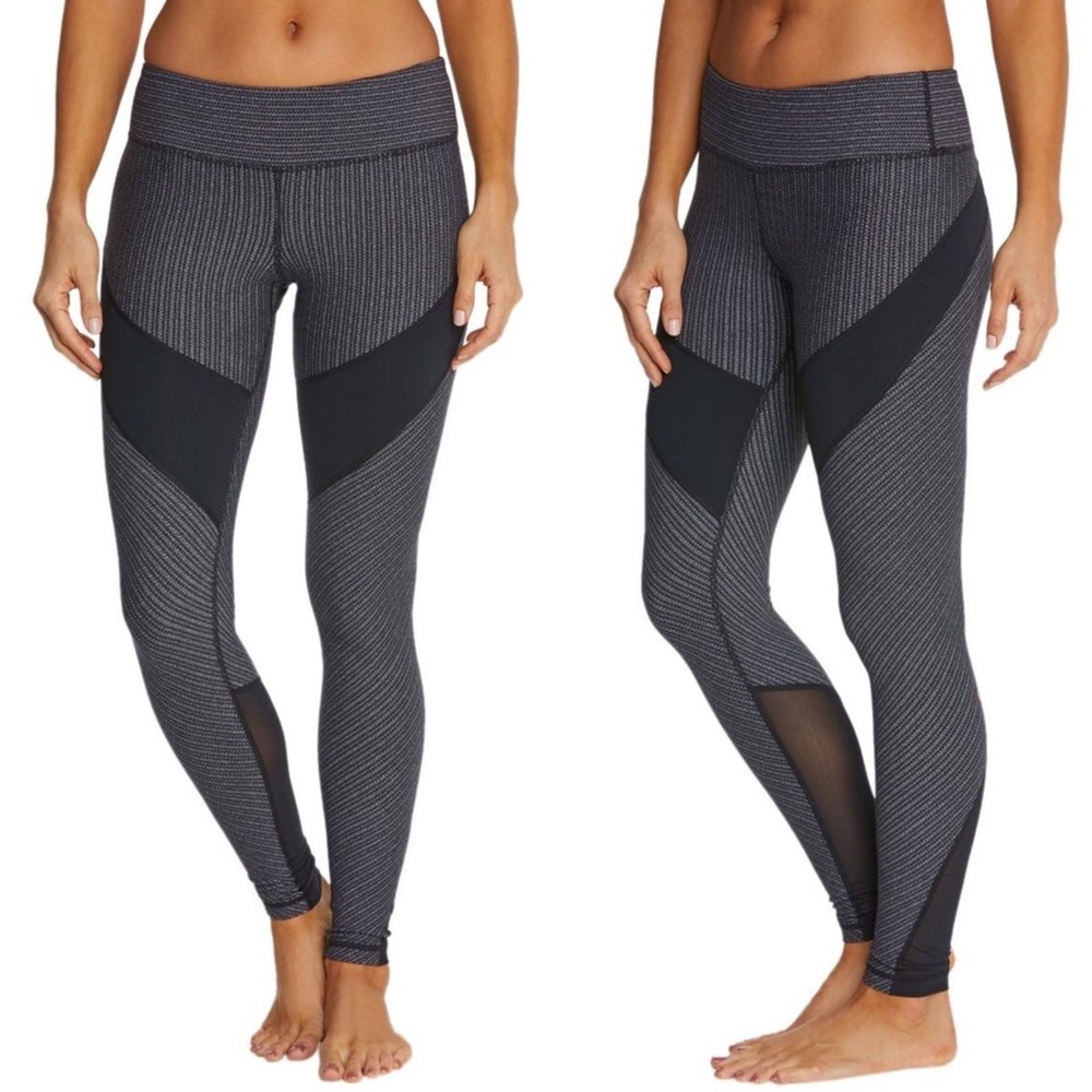 Vimmia XS Dotty Defy Leggings Black Grey Yoga Tight Workout Gym Barre Stretch